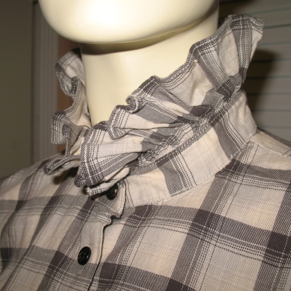Vintage Y2K 90s Ralph Lauren Jeans Co Plaid Button Up Shirt Top M Preppy Western - Picture 6 of 8